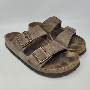 Birkenstock Sandals Womens EU38 US7.5 Arizona Brown Comfort Slides
